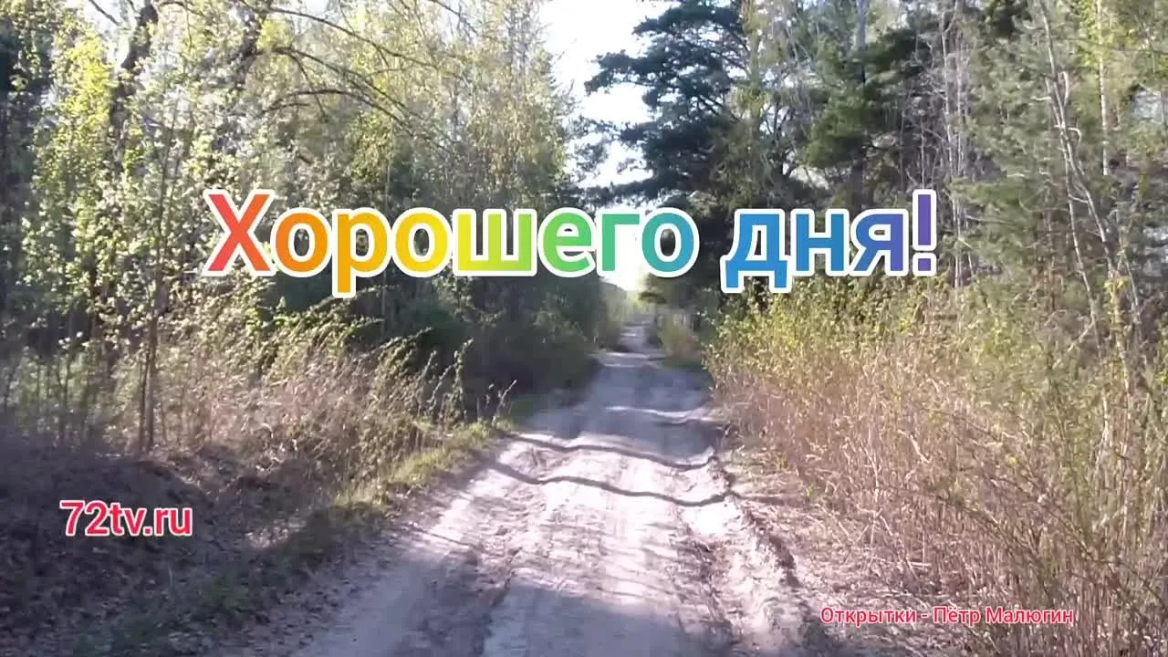 Открытки 'Хорошего дня' - видео бесплатно