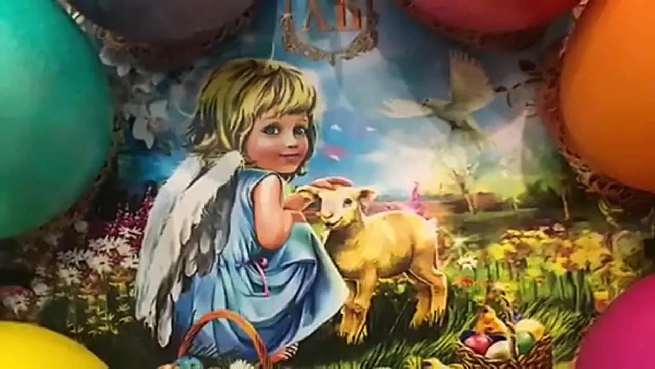 Весёлая пасхальная открытка: скачать видео поздравление