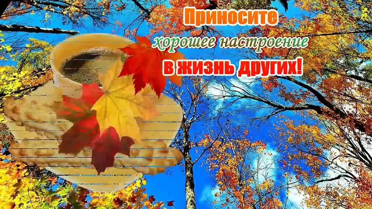 Доброе осеннее утро: красивая открытка