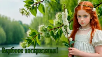 Вербное воскресенье: красивая открытка скачать бесплатно