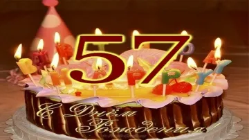 С Днём Рождения 57 лет Мужчине! Красивая Видео Открытка с Пожеланиями