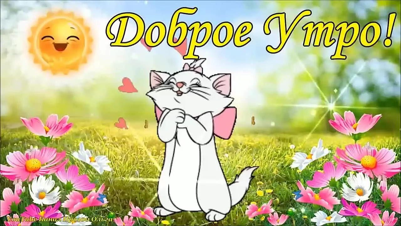 Видеопоздравление Доброе Утро с Песней и Открыткой